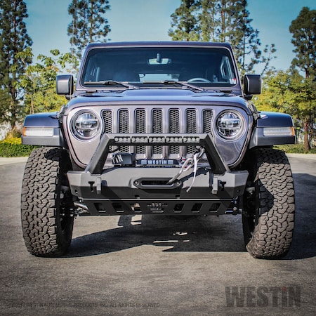 Westin Automotive 18-C WRANGLER JL(EXCL 2018 JK) WJ2 STUBBY FRONT BUMPER W/LED LIGHT BAR MOUNT 59-80085